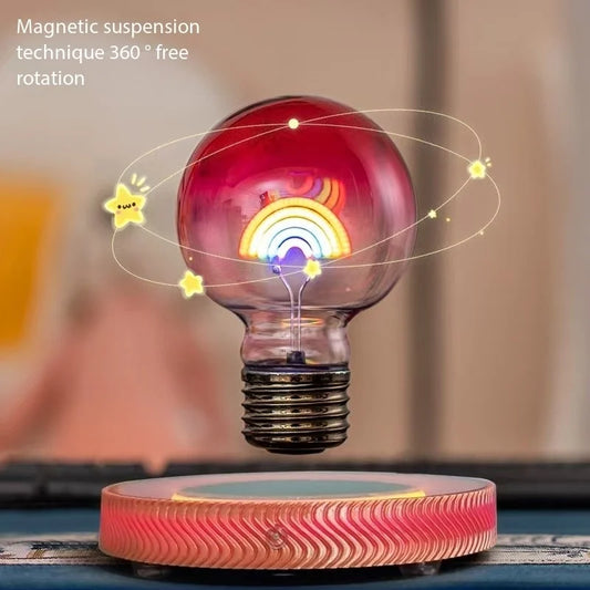 Magnetic levitation rainbow light bulb, high-end technology creative gift, birthday gift, furniture decoration, internet famous