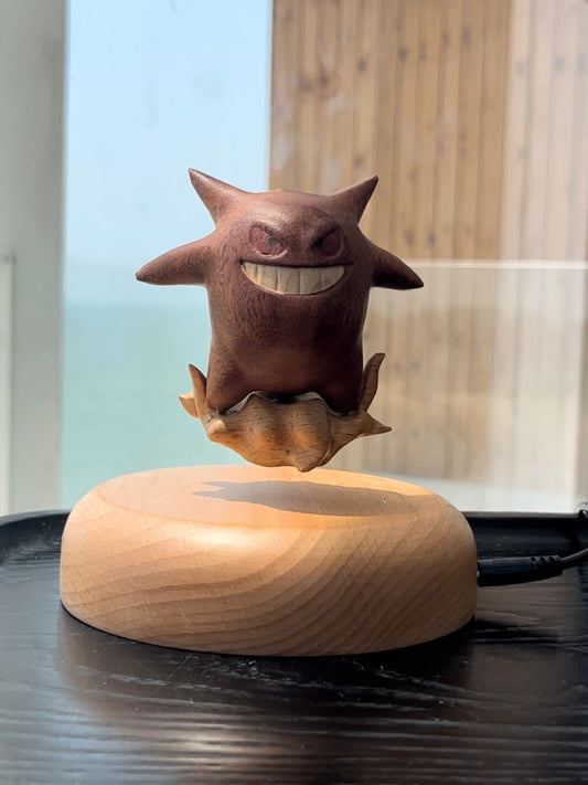 Nordic Wooden Creative Floating Desk Ornament – Silent Magnetic Levitation Home Decor Gift