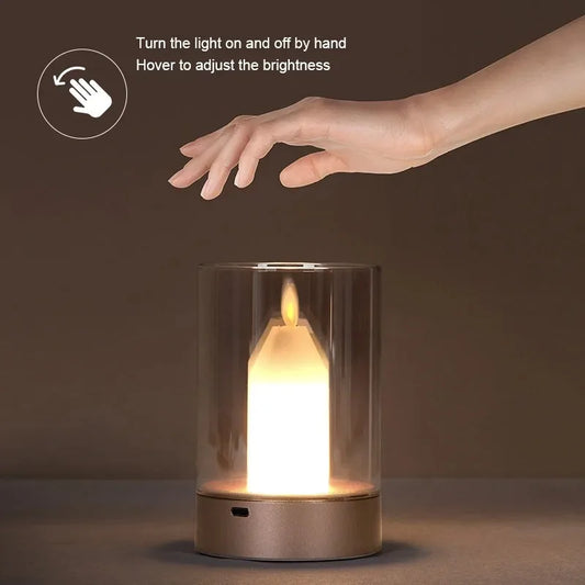 GGbingo Atmosphere Candlelight PIR Motion Sensor Manual Scanning LED Night Light USB Charging Decoration Automatic Switch