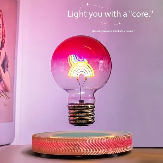 Magnetic levitation rainbow light bulb, high-end technology creative gift, birthday gift, furniture decoration, internet famous